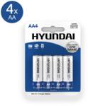 Hyundai AA elemek Hyundai Super Alkaline, 4 darabos készlet, 1, 5 V, hermetikusan zárt, hosszú élettartam (EHY001A)
