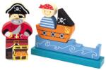 Edushape Puzzle magnetic din lemn cu pirat - 10 piese, 2 ani (122B97)
