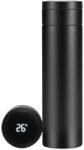  Termosz, LED kijelző érintőképernyővel, hőmérséklet jelző, rozsdamentes acél, intelligens üveg, ideális hidegre és melegre, 500 ml, fekete (TSLEDBLK-282)