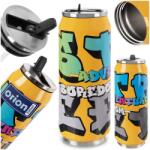 Orion Termosz bögre szett, doboz szívószállal, Orion, 7x19 cm, rozsdamentes acélból készült, vákuumszigetelés, légmentes záródás, meleg italok hőmérsékletét akár 12 órán át, hideg italokét akár 8 órán át ta