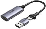 UGREEN CM489 HDMI digitális rögzítő kártya, 4K 60Hz, USB + USB-C (40189)