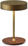 halo design 745784-LED Fényerőszabályozható, újratölthető lámpa ON THE MOVE LED/2, 5W/4000 mAh sárgaréz/fa 745784 (HO0004)