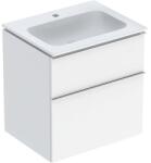 Geberit iCon mosdószekrény keskeny peremű mosdóval, két fiókkal és mosdócsatlakozóval 60x63x48 cm, fehér (GE-502.335.01.2)