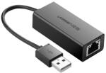 UGREEN CR110 USB-C-RJ45 Ethernet adapter, 100 Mbps, fekete (75535)