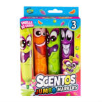 Scentos Széles hegyű illatos filctoll, jumbo - 3 db-os - narancs, lila, zöld (10498)
