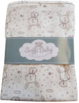 Soffi Baby Baby takaró pamut dupla nyuszik barna 80x100cm - babycenter-online