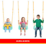 Kruzzel 3 az 1-ben gyerekhinta krém és türkiz (27359)