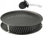 Zenker pizza készlet 3az1ben kerek perforált lemez kés fogantyú Ø 32cm (7512)