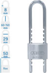 ABUS 64TI/50 HB60-150 KA6511 állítható kengyelű egységkulcsos lakat tetszőleges darabszámban (10063308-01)