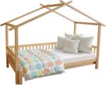 TEMPO KONDELA Pat Montessori cu pat suplimentar, natural, 90x200, KESIO