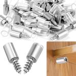  Önmetsző Tartók Polcokhoz Polcrögzítő Csavarok Tiplik 30 Db (Yoxovo)