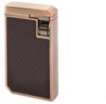 Passatore Sinclair szivaröngyújtó - 2 lángos jet, 8 mm-es szivarfúróval, antik réz, kigyóbőr mintás (H-234544)