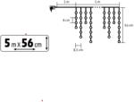 Somogyi Elektronic KKF300D5M LED-es sziporkázó fényfüggöny, 300 db melegfehér DOT LED, átlátszó vezeték, hálózati adapter, kül- és beltéri kivitel (KKF300D5M) - hyperoutlet