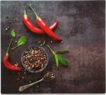 Zeller Üveg vágódeszka, 56 × 50 cm, chili (4003368263182) (4003368263182)