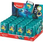 Maped Hegyező + Radír MAPED Connect Dragon 2 az 1-ben, 2 lyukú hegyező és radír, sárkány mintával