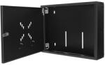 S-Link DVR szekrény - SL-DVR01 fali kivitel (450x350x100mm, ablakos, Flatpack, Fekete) (42894) - pixel