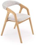 Halmar Scaun de bucătărie Chania, gri / lemn natural (V-PL-BUENO-KR-NATURALNY/PUENTE80)