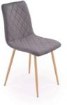 Halmar Scaun de bucătărie Sadie Velvet, gri (V-CH-K/525_WD-KR-POPIELATY)