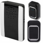 MH Protect Vezeték nélküli csengő, 300 m hatótávolság, elemes, 2 gomb, vízálló fekete