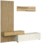 Halmar Set mobilier living Sidiro, stejar artisan / crem (V-UA-CAMINO-ARTISAN/KASZMIR)