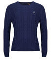 Ralph Lauren Pulóverek PULL COL ROND EN MAILLE TORSADEE Tengerész EU L