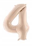 Party Deco Fólia Léggömb Szám 4, Bézs