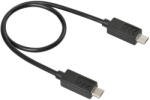 Lampa Adatkábel, Micro Usb - Micro Usb OTG, Fekete, 30cm (0138936)