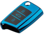 Autolife Autókulcs tok VW SEAT SKODA blue chrome (80230)
