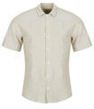 ONLY & SONS Rövid ujjú ingek ONSCAIDEN LIFE SS SOL RES LINEN Bézs EU XXL