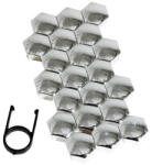 Gorecki J-Tec Műanyag Kerékcsavar kupak 21db - Króm - 19mm (30ARGJ21304)