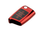 Autolife Autókulcs tok VW SEAT SKODA red chrome (80247)