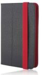 Silverline Univerzális 7-8" kinyitható műbőr tablet tok fekete - piros