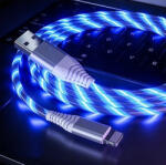 A-life Apple LIGHTNING világító LED töltőkábel kábel - kék színben (107941)