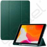 Spigen URBAN FIT tok álló (FLIP, oldalra nyíló, TRIFOLD, asztali tartó, textil, ceruza tartó) SÖTÉTZÖLD