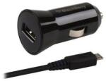Samsung BlackBerry ACC-48157-201 fekete gyári autós töltő fej 1000mAh 5W Micro USB kábellel