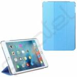 Silverline Tok álló, bőr hatású (aktív FLIP, oldalra nyíló, TRIFOLD, asztali tartó, textil minta) VILÁGOSKÉK