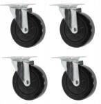 CROWNMAN Bútor Kerekek Forgó Gumi Csendes Csapágyazott Kerekek 4 Db-os Szett 4" 2+2 (KÓŁKA MEBLOWE OBROTOWE GUMOWE CICHE 4")