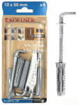 Koelner - Rawlplug UNIFIX univerzális nylon dübel 5x25mm derékszögű kampóval 3, 5x55mm
