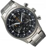 Seiko Férfi Karóra Seiko SSB447P1 Fekete Chrono Acél WR100 Zafír 43mm +box (SI SSB447P1)