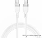  Silicone Cable USB C to USB C Hoco 3A 60W 1 m X109 white (6942007636278)