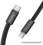  Flat Cable USB C to USB C Hoco 3A 60W 1 m X125 black (6942007671682)