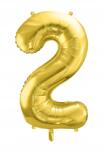 Party Deco Fólia Lufi 2-ES Szám Arany