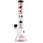 G-Rollz Bong din sticla Banksy Graffiti Panda Gunnin Pink 35cm