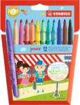 STABILO Rostirón, filctoll készlet, vízbázisú vastag hegyű Stabilo Power 280/12, 12 klf. Szín - suplix