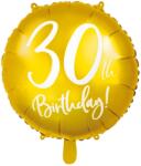  Fólia lufi 30. évszámmal arany színű Birthday felirattal 45 cm (5902230720251)