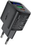 ACEFAST Incarcator priza Acefast (A114) - with Digital Display, Fast Charging, GaN, USB, Type-C, PD25W, 5V 3A - Black