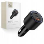 Tech-Protect Autós Töltő Tech-protect CC04 3-PORT Usb-a 2XUSB-C Pd 175W Fekete (Do samochodu / Do telefonu 5906302361700)