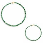  Colier Smarald Rotund Fatetat 5x5 mm - Accesorii Gold Filled - 1 Buc