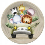  Állatos Safari in the Jeep papírtányér 8 db-os 18 cm (PKK773203) - oliviashop