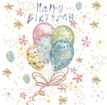  Happy Birthday Pastel Balloons szalvéta 20 db-os 33x33 cm (PKK057036) - oliviashop